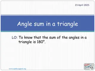 Triangle Properties and Calculating Angles