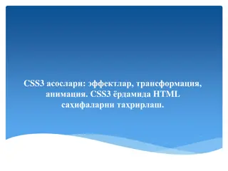 Advanced CSS3 Techniques for Layout and Text Styling