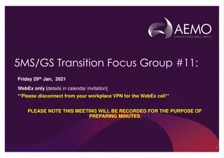 Transition Focus Group Meeting Agenda - AEMO Compliance Protocol