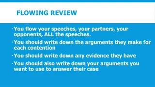 Debate Preparation: Flowing Review, Flowsheets, and Mini Spar Drill
