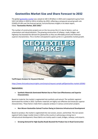 Geotextiles Market Size, Share & Trends Analysis Report 2023–2032
