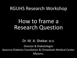 Framing Effective Research Questions: A Guide by Dr. M. A. Shekar M.D.