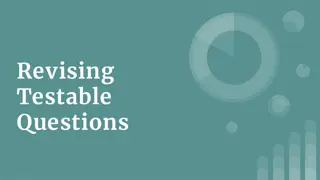 Creating Testable Questions for Scientific Inquiry