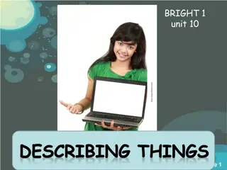 Descriptive Writing Structures and Techniques