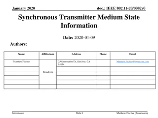 Synchronous Transmitter Medium State Information in IEEE 802.11-20