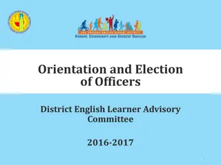 District English Learner Advisory Committee: Responsibilities and Membership