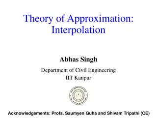 Theory of Approximation in Interpolation Techniques