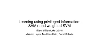 Learning Using Privileged Information: SVM and Weighted SVM