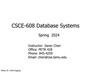 Database Systems | Transactions, Recovery, and Logging Strategies