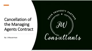Resolving Managing Agent Contract Disputes