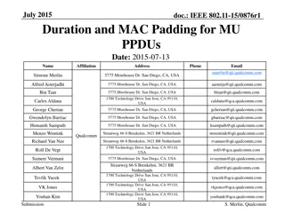 IEEE 802.11-15/0876r1: Duration and MAC Padding for MU PPDU