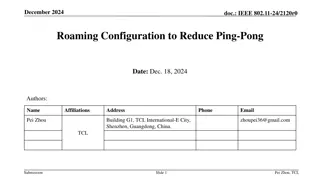 Roaming Configuration to Reduce Ping-Pong Issue in IEEE 802.11-24