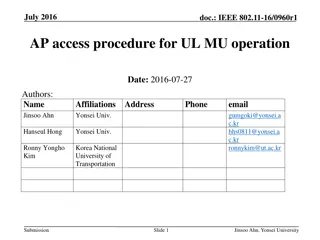 IEEE 802.11-16/0960r1 AP Access Procedure for UL MU Operation