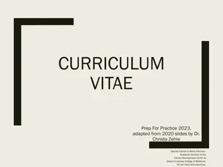 Prepare Your Curriculum Vitae for Residency Applications