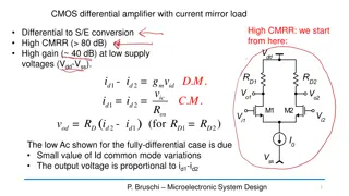 CMOS Differential Amplifier with Current Mirror Load for High CMRR and High Gain