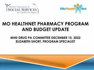 Healthnet Pharmacy Program and Budget Update - October 2022 Insights