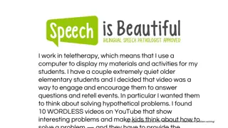Engaging Problem-Solving Videos for Elementary Teletherapy Sessions