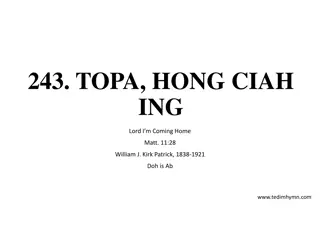 Christian Hymn Collection Featuring Topa Hong Ciah ing