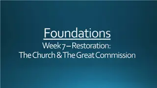 Restoration: The Church and the Great Commission