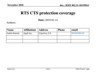 IEEE 802.11-19 RTS CTS Protection in WLAN Networks