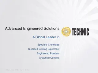 Innovative Solutions for Specialty Chemicals and Surface Finishing