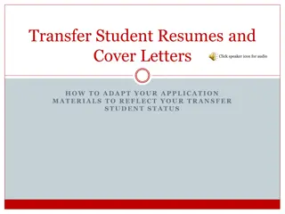 Adapting Application Materials for Transfer Students