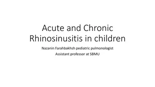 Acute and Chronic Rhinosinusitis in Children