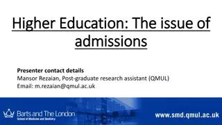 Contextual Data in Higher Education Admissions