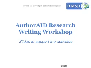 Enhance Research Writing Skills in AuthorAID Workshop