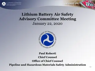 Pipeline and Hazardous Materials Safety Administration Overview