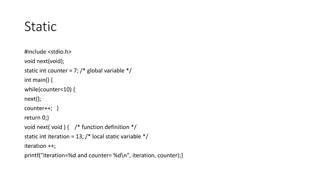 Static Variables and Functions in C Programming