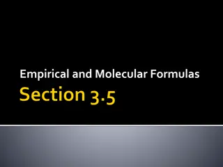 Empirical and Molecular Formulas in Chemistry