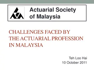 Challenges and Solutions for Actuarial Profession in Malaysia