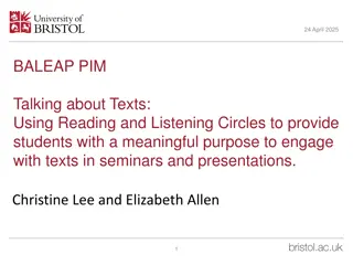 Using Reading and Listening Circles to Enhance Engagement with Texts