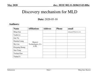 IEEE 802.11-20/0615-03-00be Discovery Mechanism for MLD