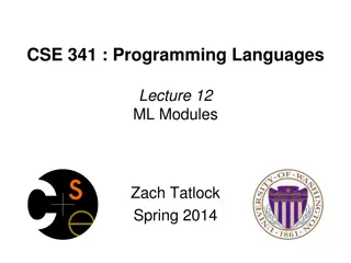 ML Modules for Structured Programming in CSE 341 Lecture
