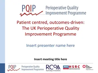 Improving Perioperative Quality in the UK: Patient-Centred Approach