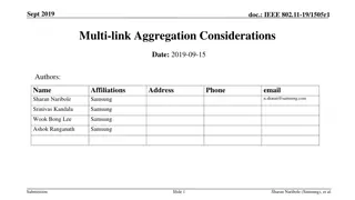 IEEE 802.11-19/1505r1 Multi-link Aggregation Considerations