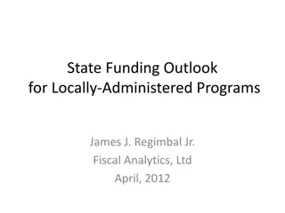 State Funding Outlook for Locally Administered Programs Overview