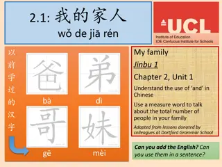 Chinese Family Vocabulary and Grammar Lesson