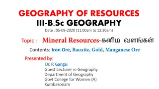 Exploring Iron Ore Deposits: Geography of Resources III B.Sc