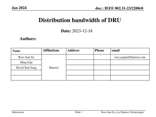 Insights into Distributed RU Bandwidth Optimization in IEEE 802.11-23