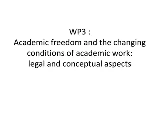 Academic Freedom and Changing Conditions in Academic Work: Legal and Conceptual Aspects