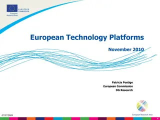 European Technology Platforms - Advancing Research and Innovation in Europe