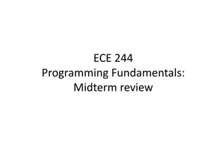 Programming Fundamentals: Midterm Review Overview