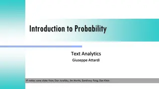 Introduction to Probability in Text Analytics