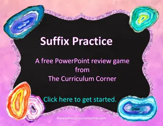 Suffix Practice Review Game for Fun Learning