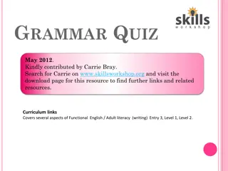 Improve Your English Grammar Skills with Fun Quiz and Exercises