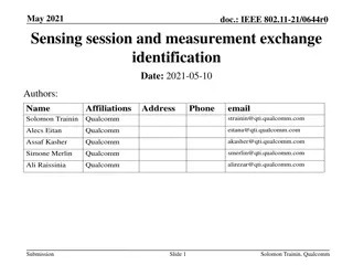 Proposal on Sensing Session Identification and Measurement Exchange