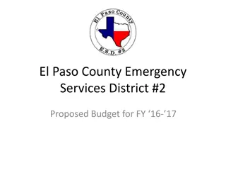 El Paso County Emergency Services District #2 Proposed Budget & Highlights